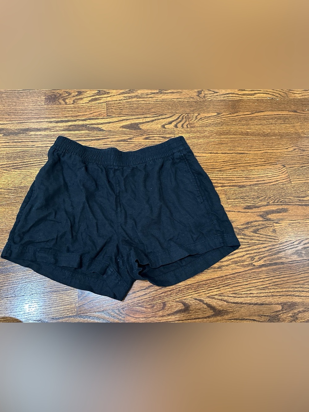 Old Navy Linen Short POCKETS Size L Black
